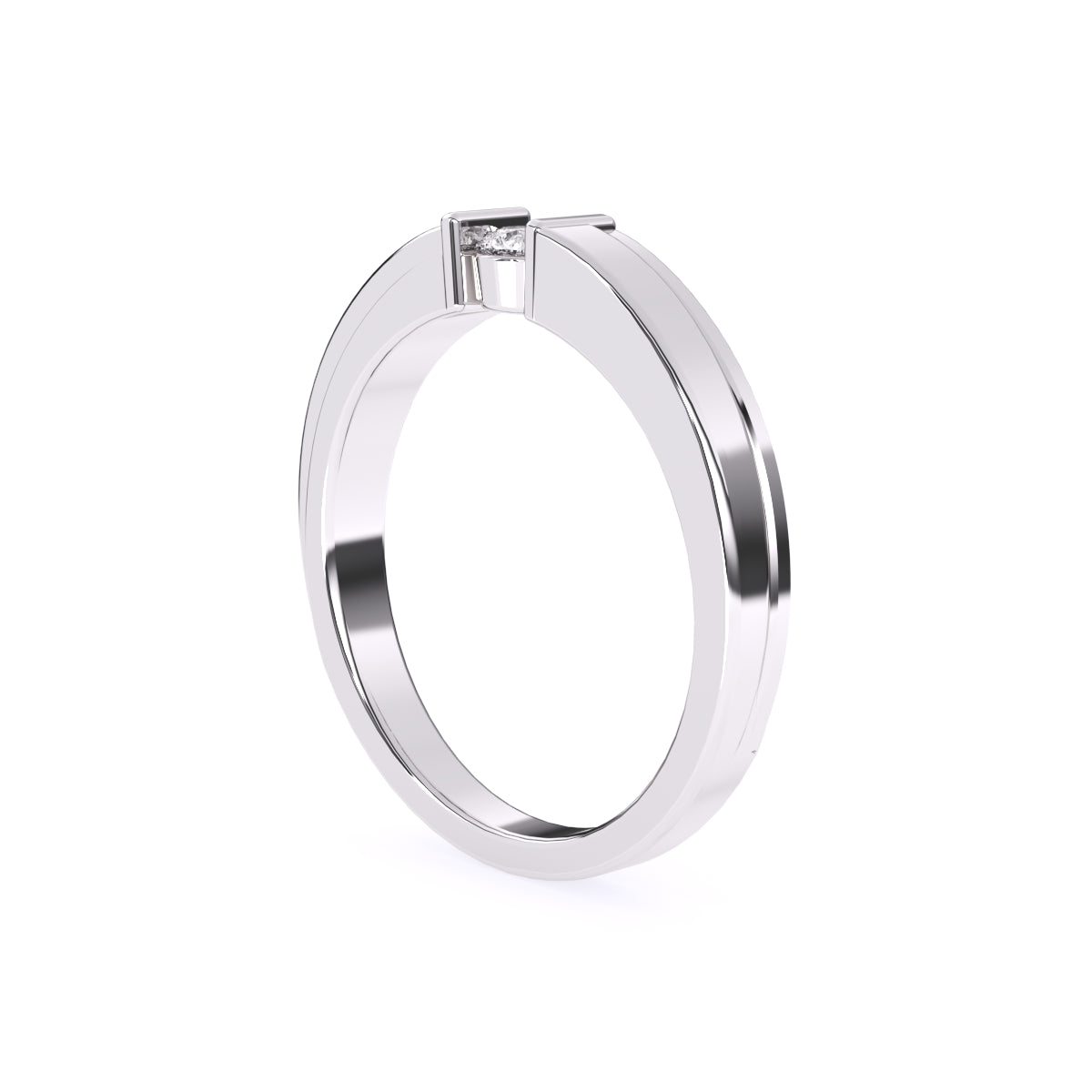 Forever One Round Diamond Tension Setting Ring